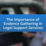 The Importance of Evidence Gathering in Legal Support Services