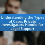 Understanding the Types of Cases Private Investigators Handle for Legal Support